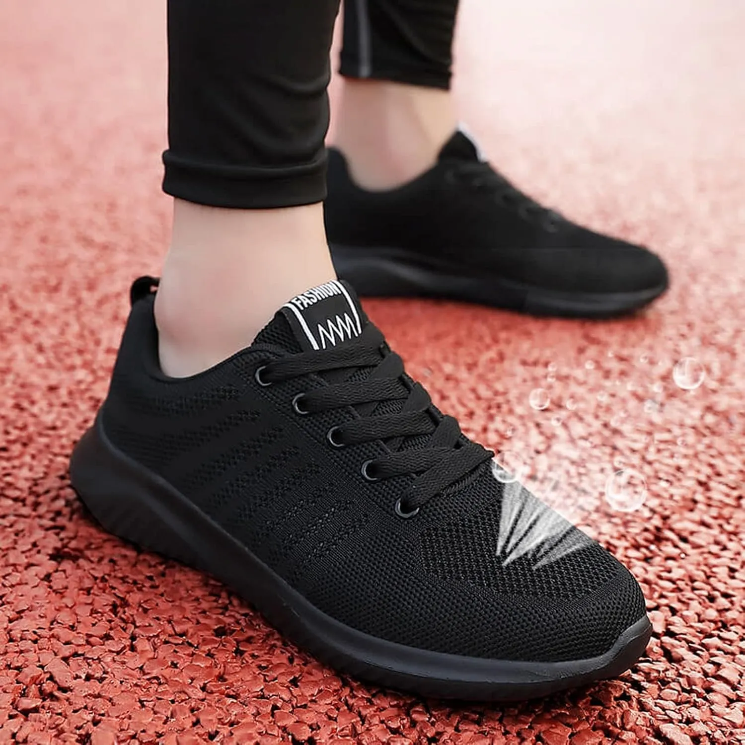 BORAMAX Trainers Mens Running Shoes Tennis Fashion Sneakers Athletic Slip On Walking Gym Lightweight Breathable Shoes