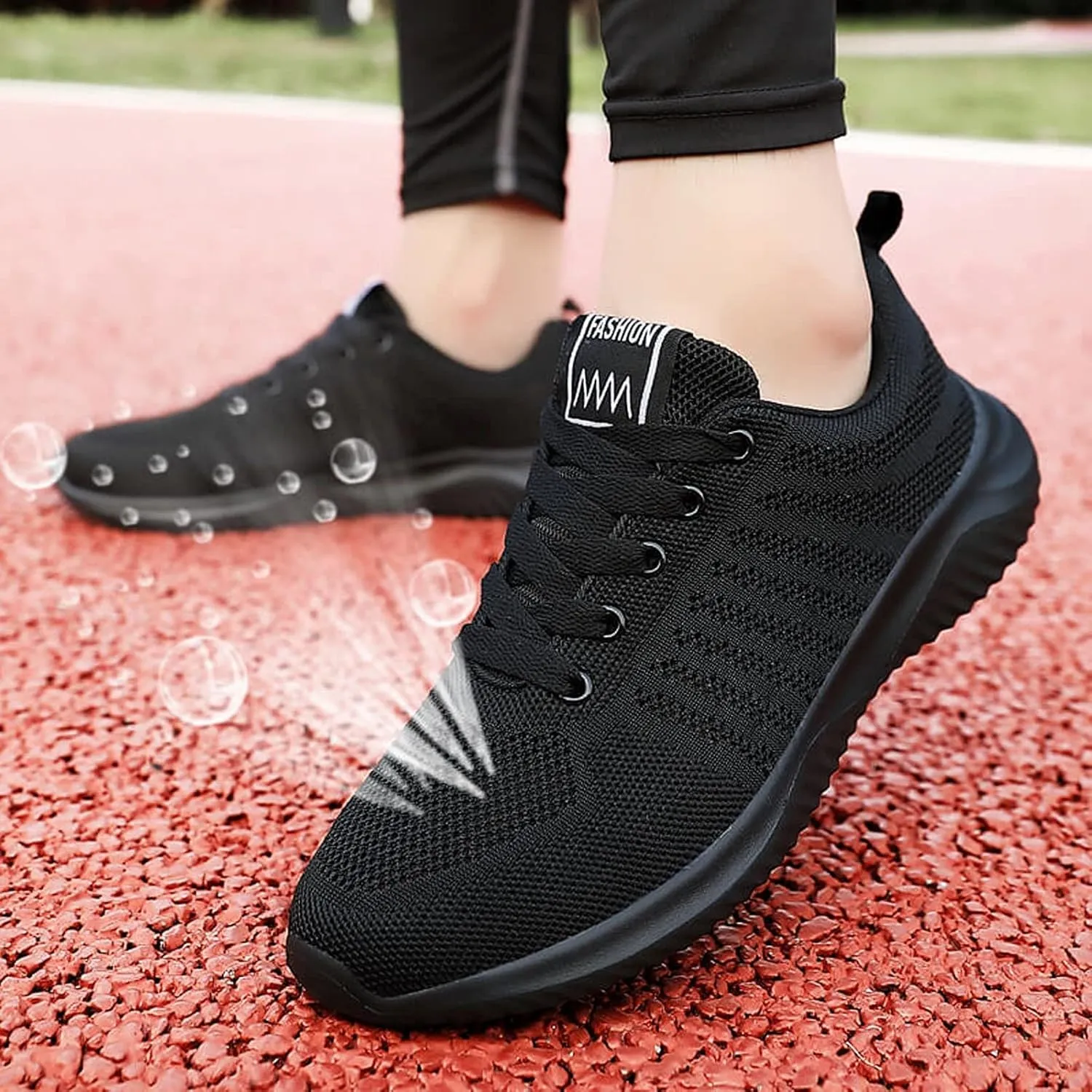 BORAMAX Trainers Mens Running Shoes Tennis Fashion Sneakers Athletic Slip On Walking Gym Lightweight Breathable Shoes