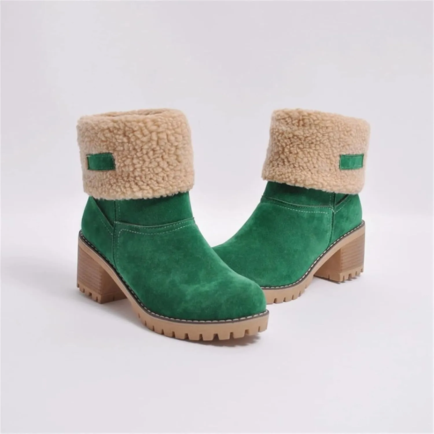 Ladmiple Winter Boots For Women 2023 Snow Ankle Booties Slip on Warm Comfortable Outdoor Fur Lined Thickening Walking Shoes