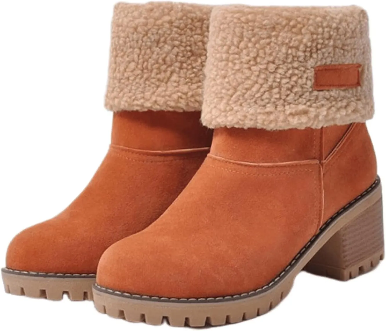 Ladmiple Winter Boots For Women 2023 Snow Ankle Booties Slip on Warm Comfortable Outdoor Fur Lined Thickening Walking Shoes