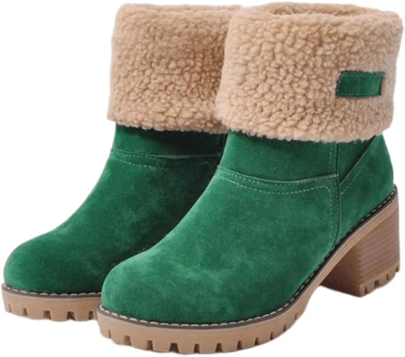 Ladmiple Winter Boots For Women 2023 Snow Ankle Booties Slip on Warm Comfortable Outdoor Fur Lined Thickening Walking Shoes