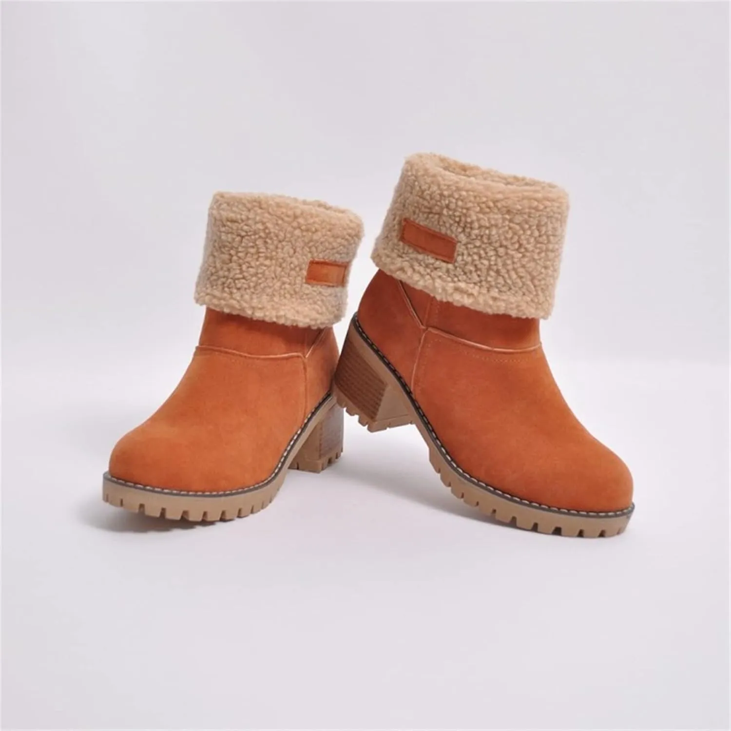 Ladmiple Winter Boots For Women 2023 Snow Ankle Booties Slip on Warm Comfortable Outdoor Fur Lined Thickening Walking Shoes