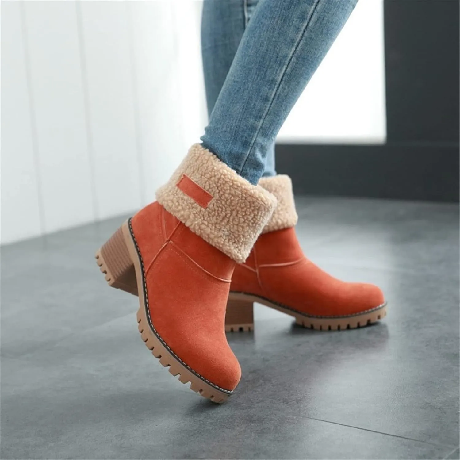 Lausiuoe Winter Boots For Women Fashion 2022 Womens Warm Fur Lined Snow Outdoor Booties Casual Trendy Comfortable Fuzzy Shoes