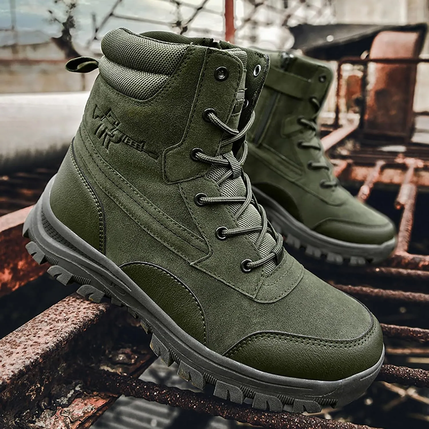 Men's Commando Combat Boots Outdoor Army Patrol Boots Tactical Boots Breathable Military Boots Security Police Shoes