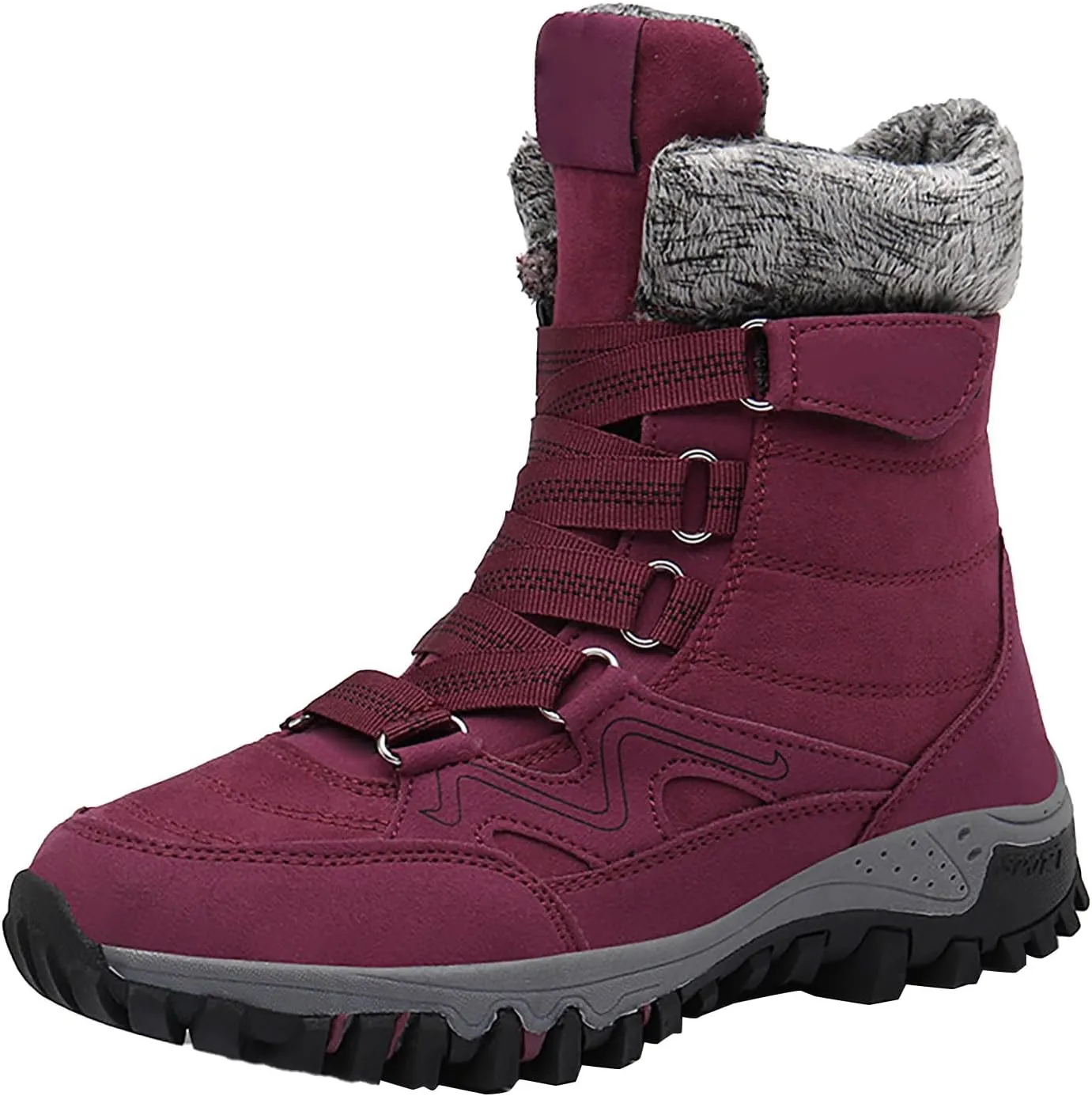 Snow Boots Hiking Men High Top Snow Boots Fashion Casual Women Snow Boots Winter Walking Shoes for Men