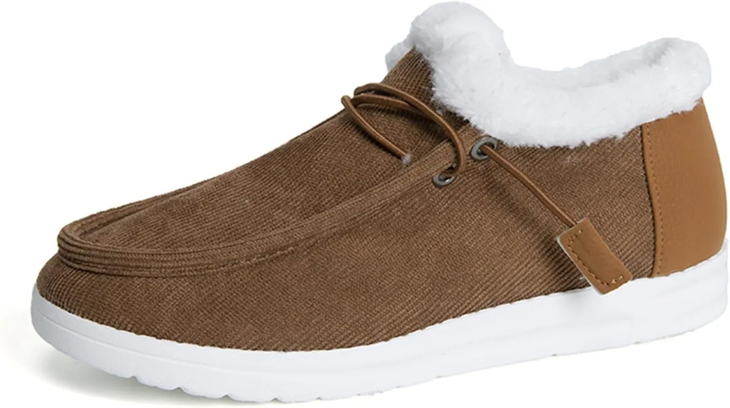 Women's Snow Boots With Heels Women's Winter Snow Boots Slip on Insulated Fur Lined Lightweight Cold Weather Warm Ankle Booties Comfortable Outdoor Walking Shoes